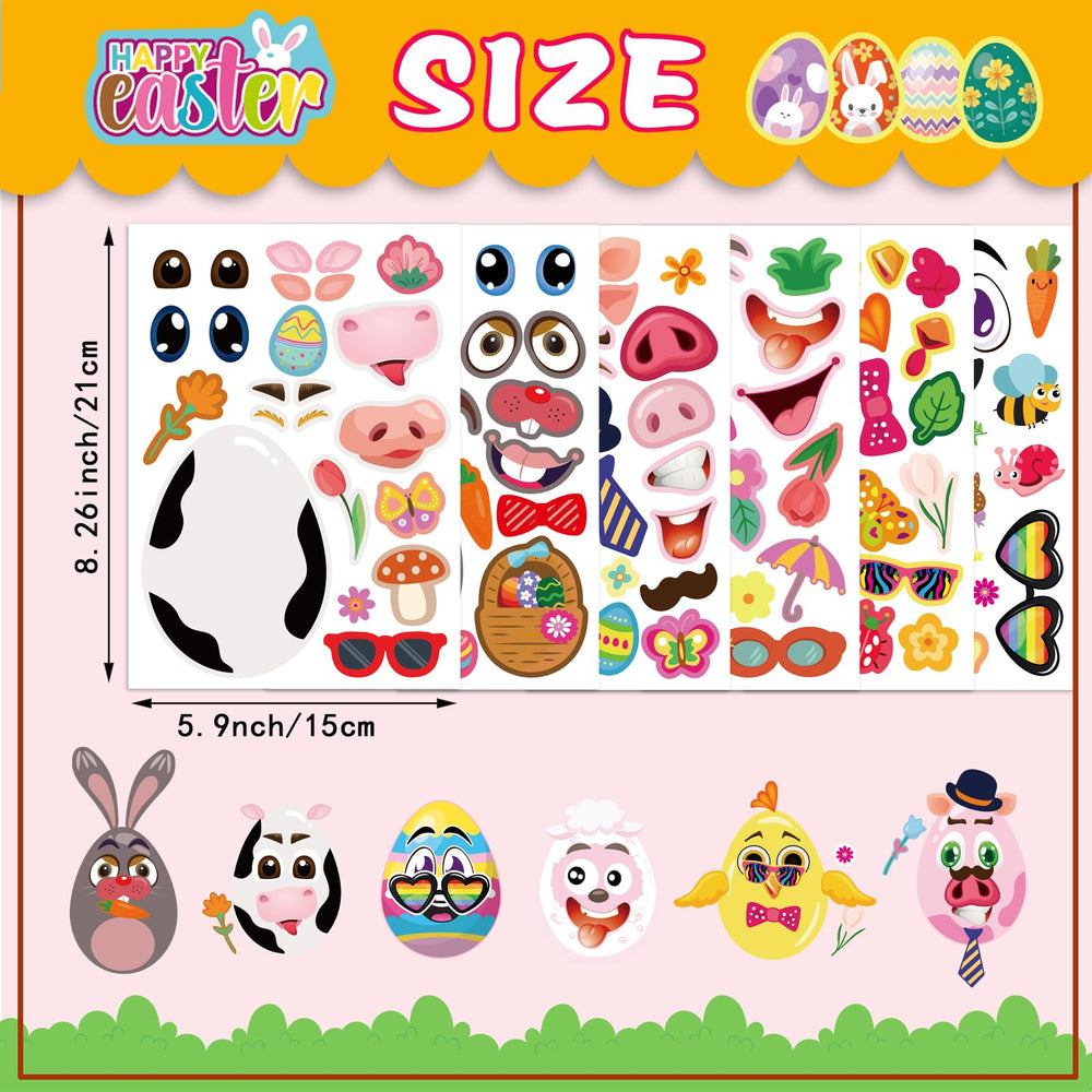 OTAITY Easter egg stickers for decorating cards, windows, and gift bags