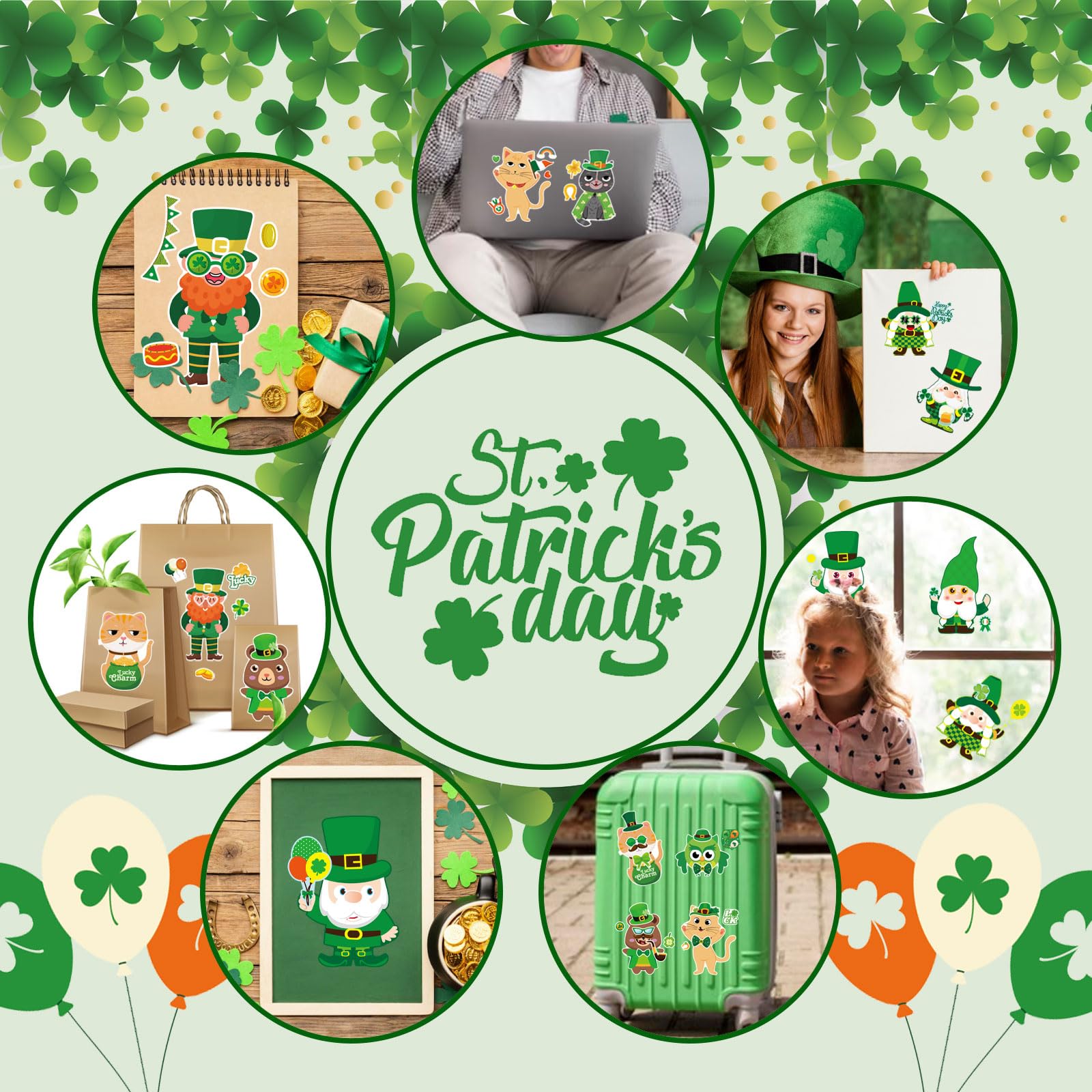 OTAITY Non-toxic St. Patrick's stickers safe for kids.