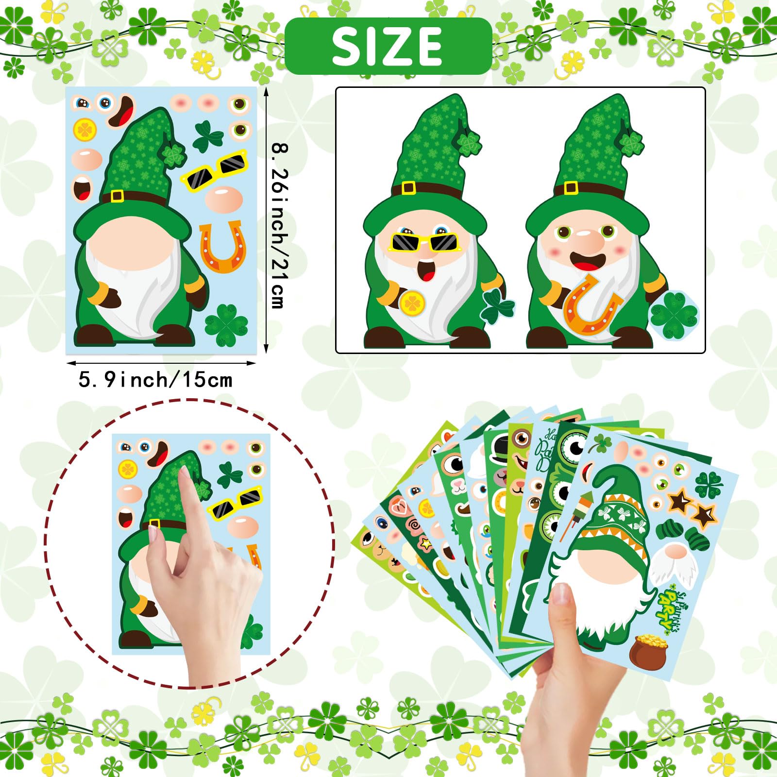 OTAITY St. Patrick's stickers removable with no residue.