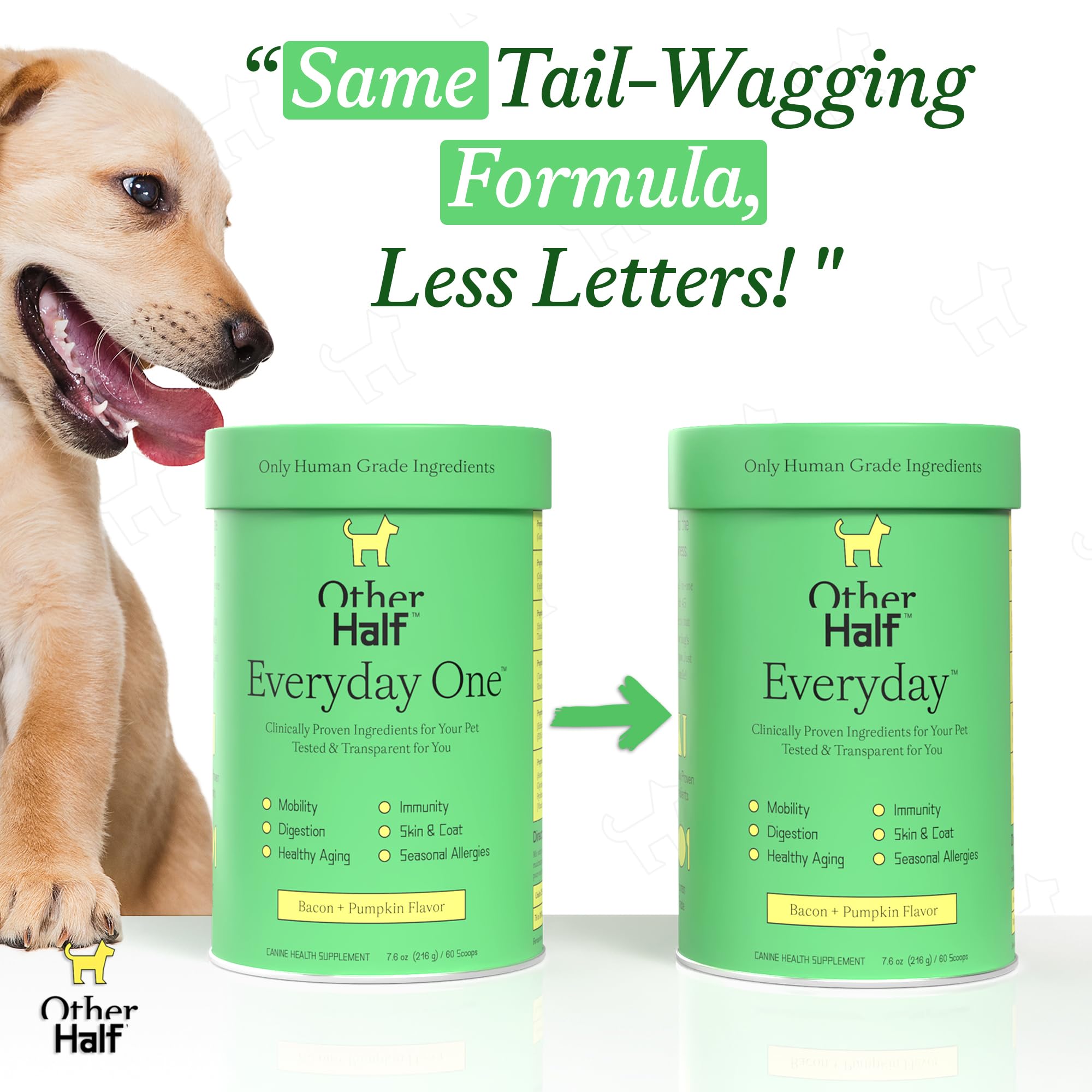 Other Half Everyday easy daily serving that blends into meals for busy dogs.