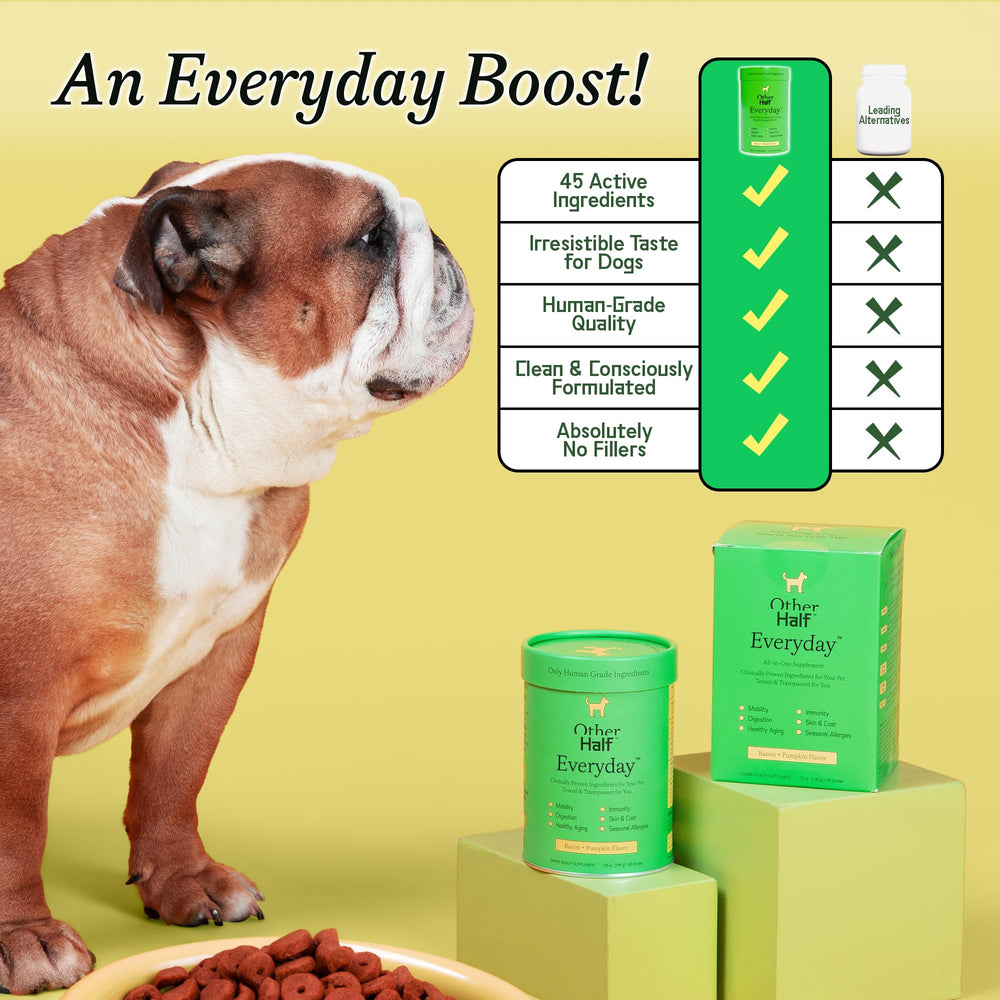 Other Half Everyday omega-3 blend for healthier skin and coat.
