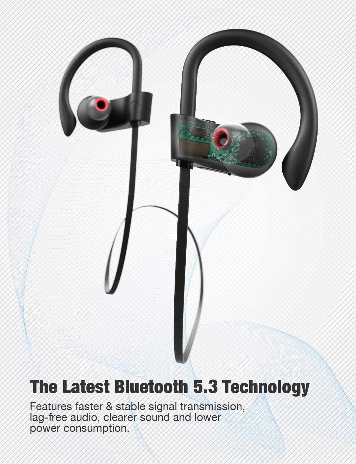 Otium Bluetooth Earbuds offer quick touch controls for skip, play, and calls.
