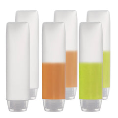 OTO 6-pack travel bottles front view for organized carry-on packing.
