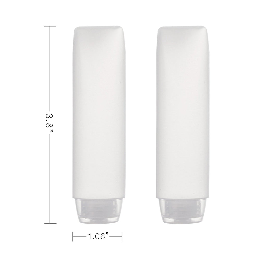 OTO 6-pack travel bottles side view showing squeezable body.