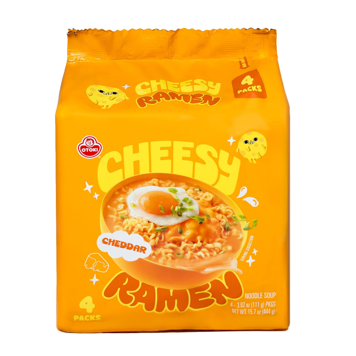 OTOKI Cheesy Ramen broth close-up showing creamy cheddar flavor for a comforting meal.