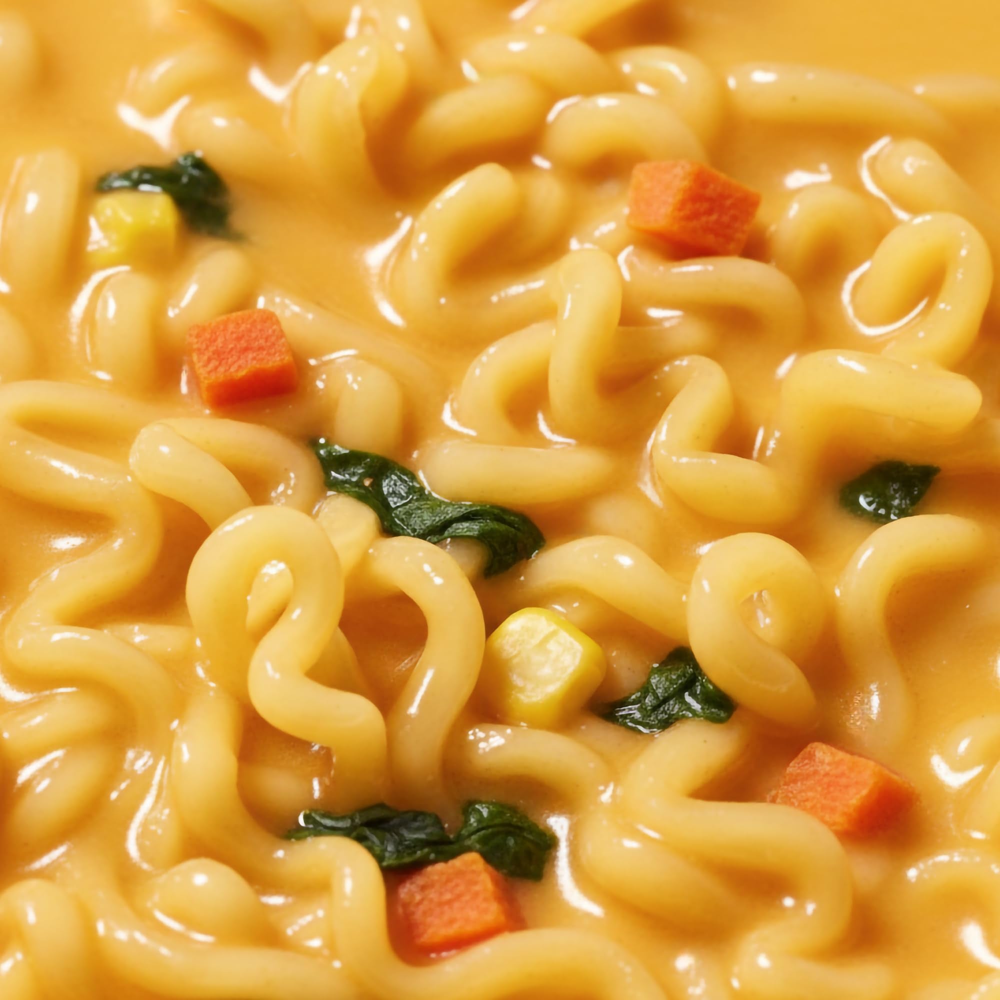 OTOKI Cheesy Ramen noodles in broth highlighting springy texture for slurping.