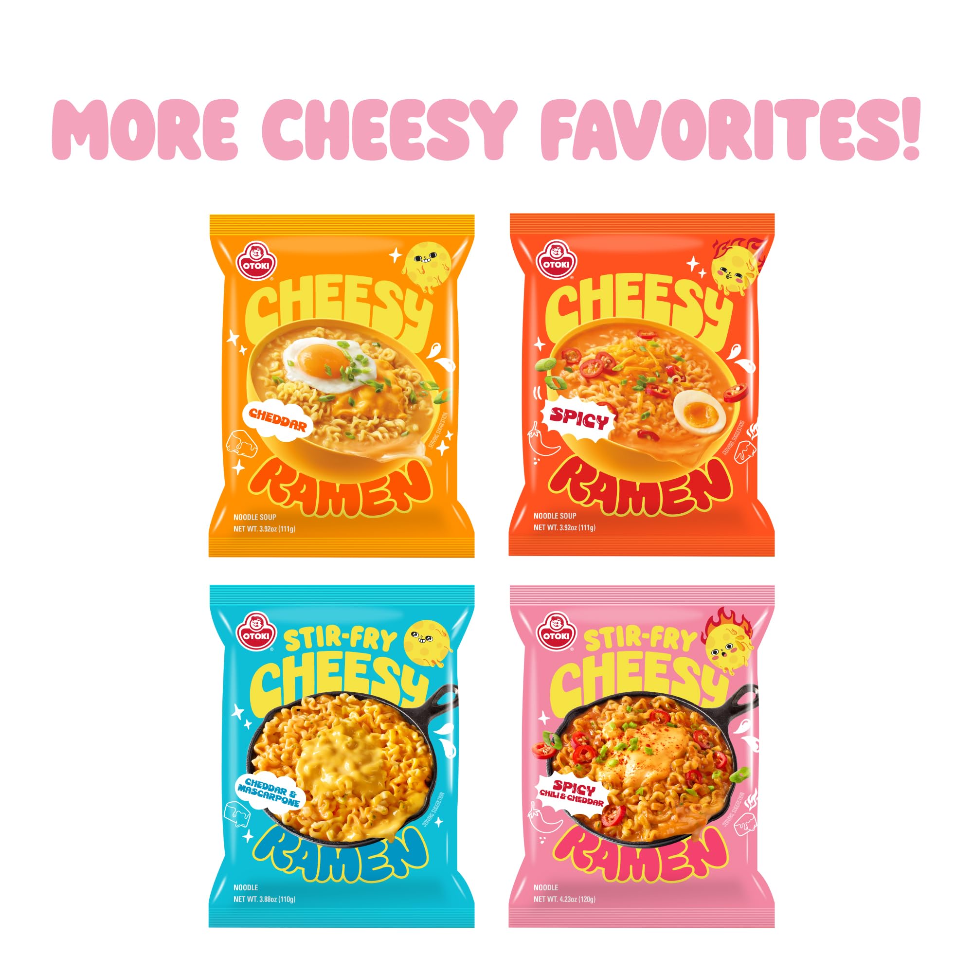 OTOKI Cheesy Ramen multi-pack box shown for convenient four-serving choice.