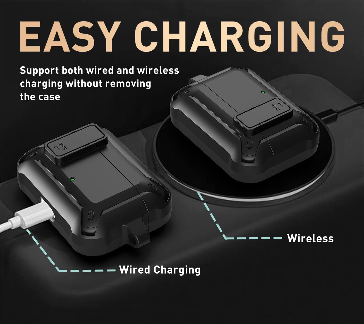 OTOPO JBL Vibe Beam 2 case with metal carabiner for easy attachment.
