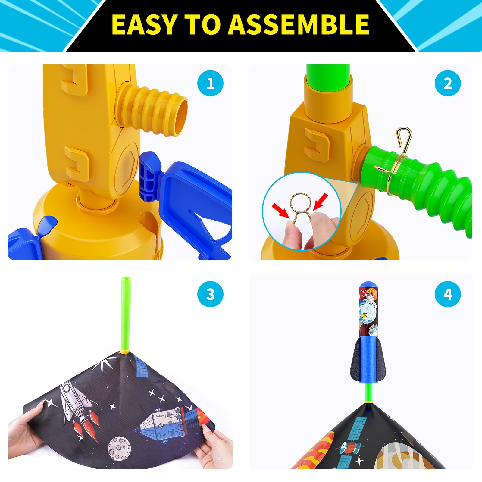 Otoseth rocket kit includes stickers to customize foam rockets.