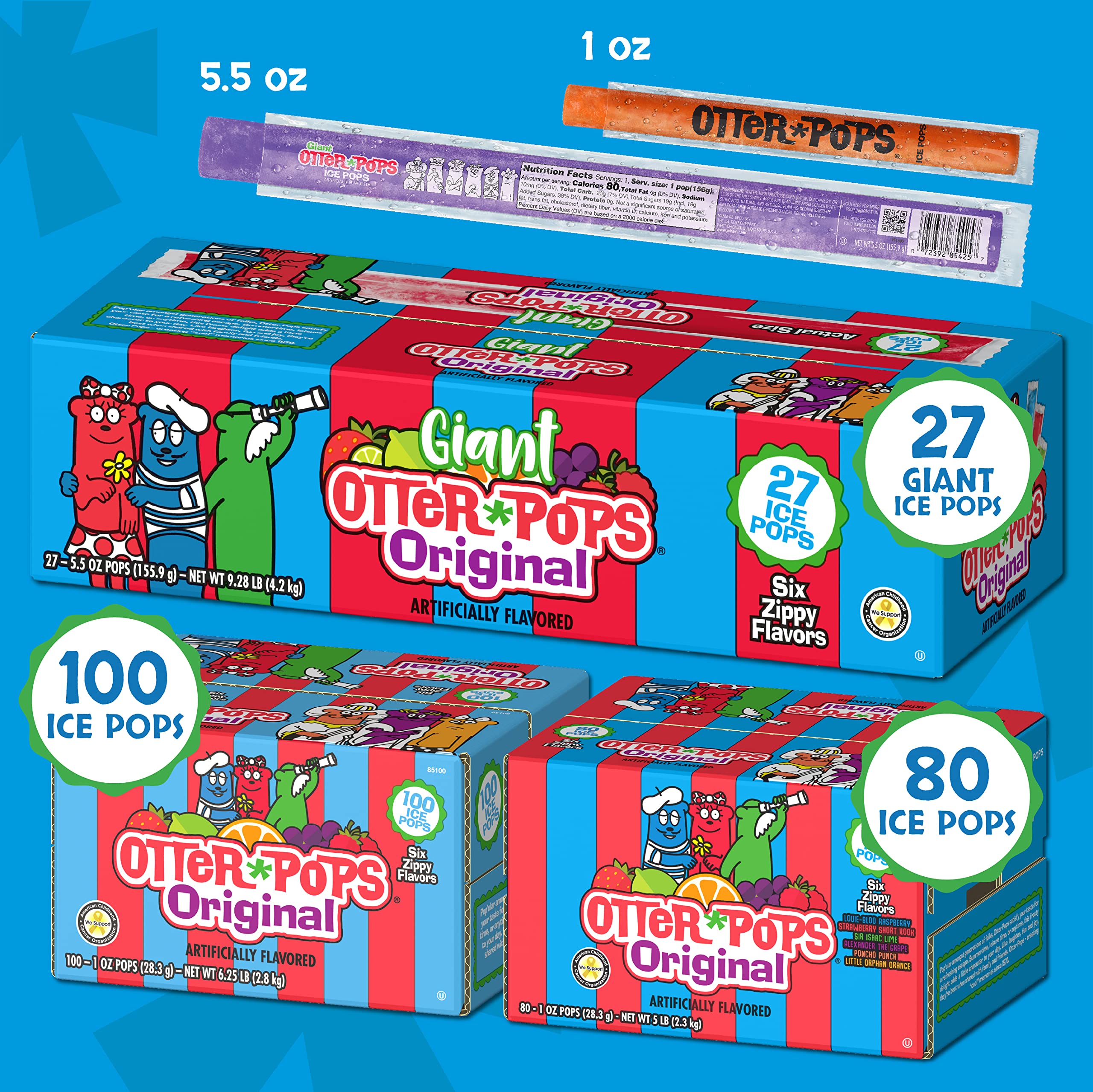 Otter Pops flavor collection highlights six tasty flavor options.
