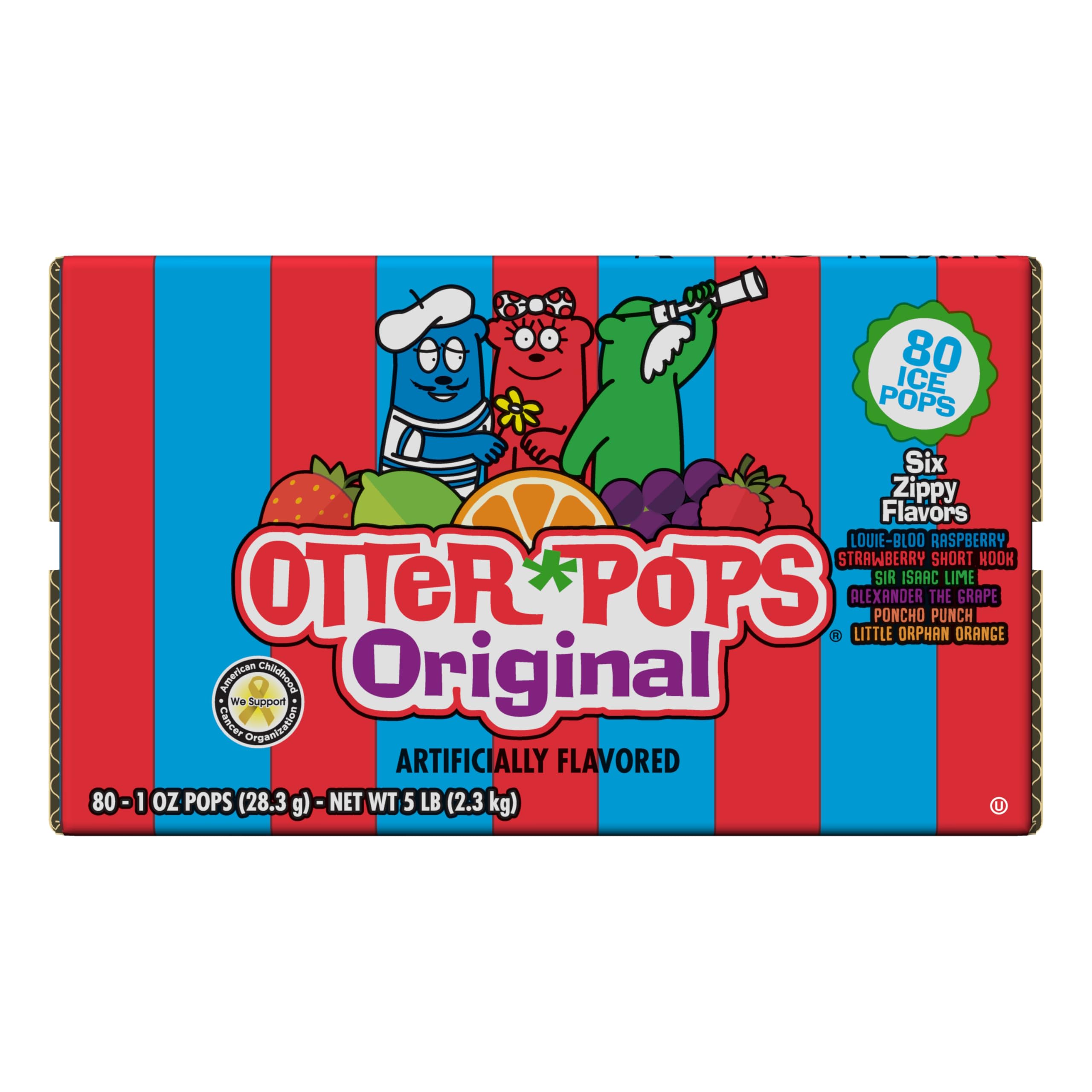 Otter Pops flavor close-up showing colorful sticks for kid-friendly snacking on hot days