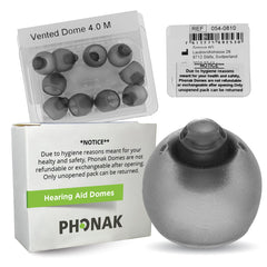 Otto Tech Phonak vented dome 9mm, 10-pack, fits Audeo Marvel.
