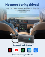 OTTOCAST Play2Video Ultra wireless CarPlay and Android Auto pairing.