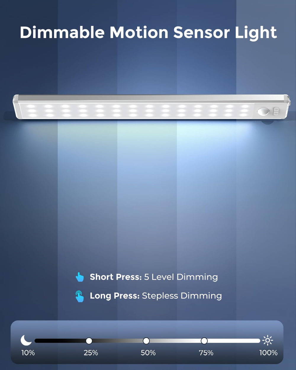OTWKAY magnetic installation light attaches firmly to metal surfaces.