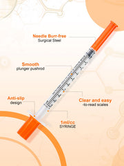 otwooi 29G syringe tip closeup shows fine micro-dispensing capability