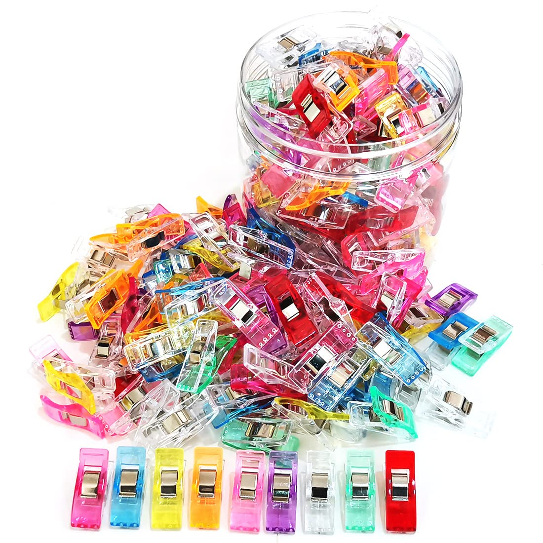 Otylzto sewing clips in transparent material for precise fabric alignment.