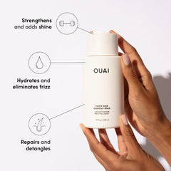 OUAI Thick Shampoo infused with marshmallow root for detangling