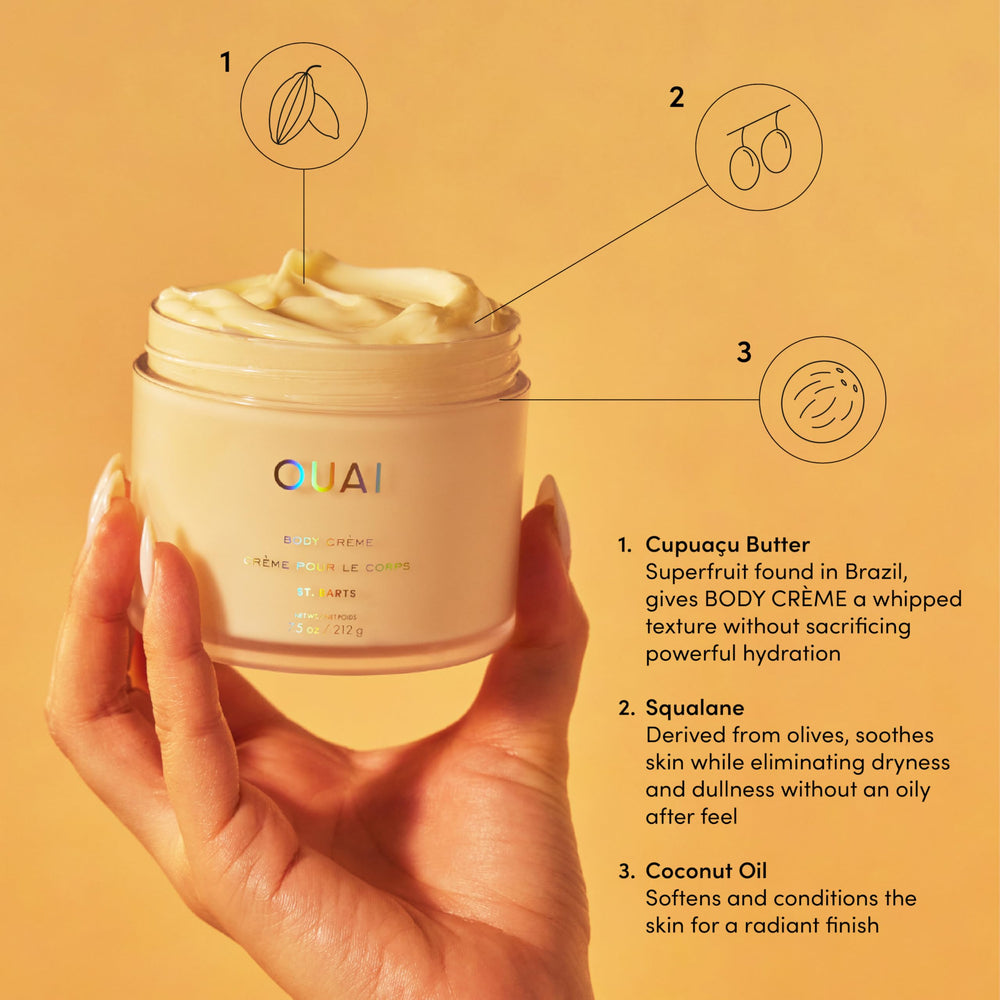 OUAI St. Barts gift set outer packaging, ideal gifting presentation.