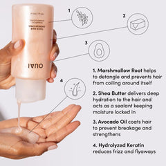 OUAI travel-size kit packaging for on-the-go hair care