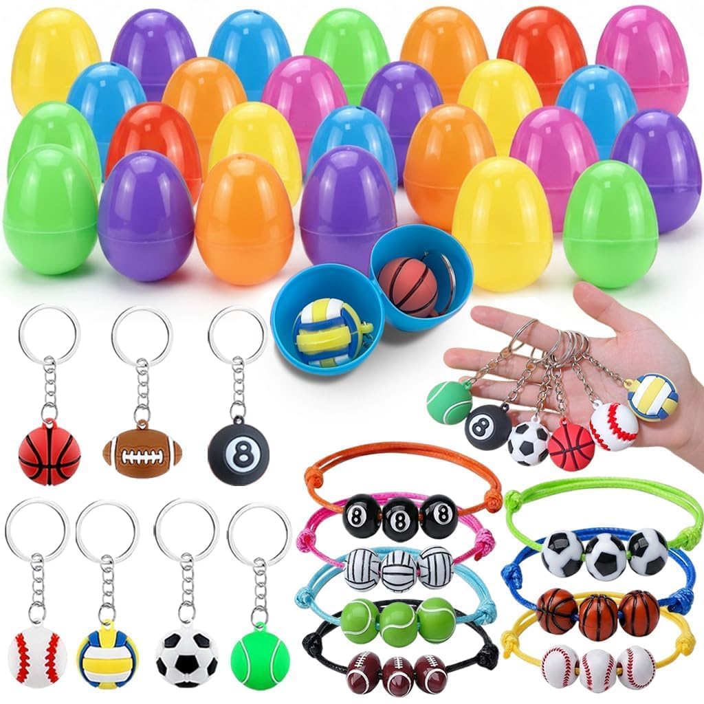 Oubrelu Easter eggs with toys: openable design for quick filling and secure closure.