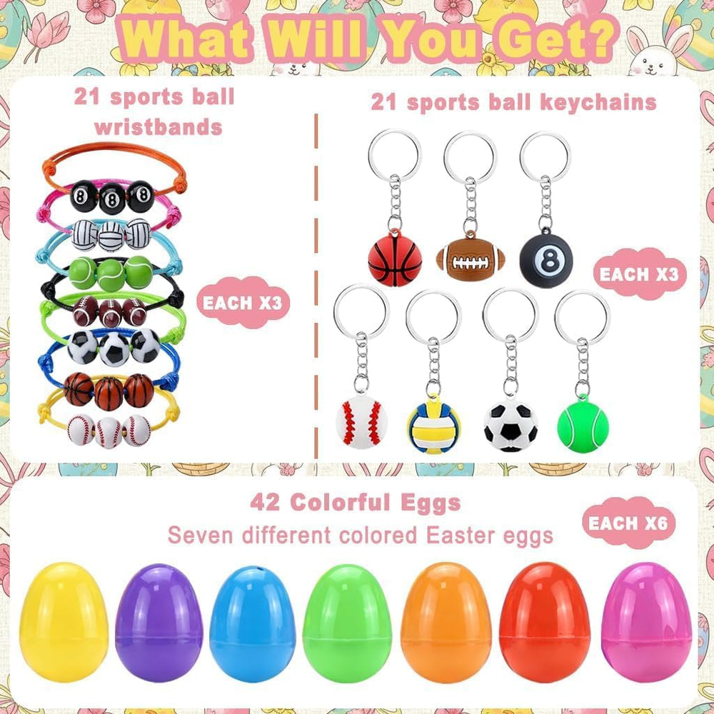 Oubrelu Easter eggs with toys: vibrant colors to attract kids during hunts.