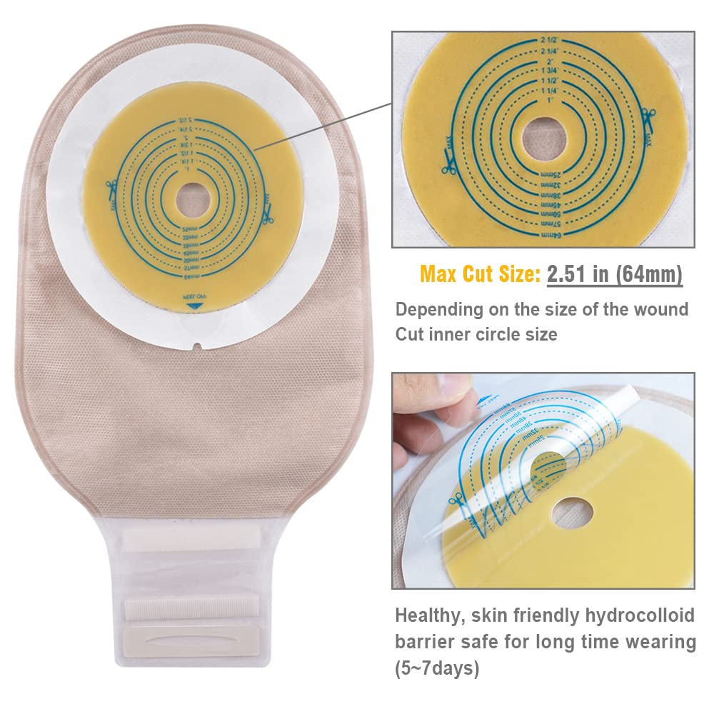 OUCHAN Carbou one-piece bag with closure for simple, secure replacement.