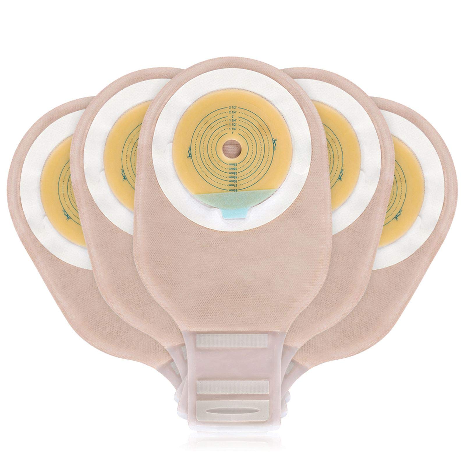 OUCHAN Carbou ostomy bag packaging highlights easy-to-use one-piece design.