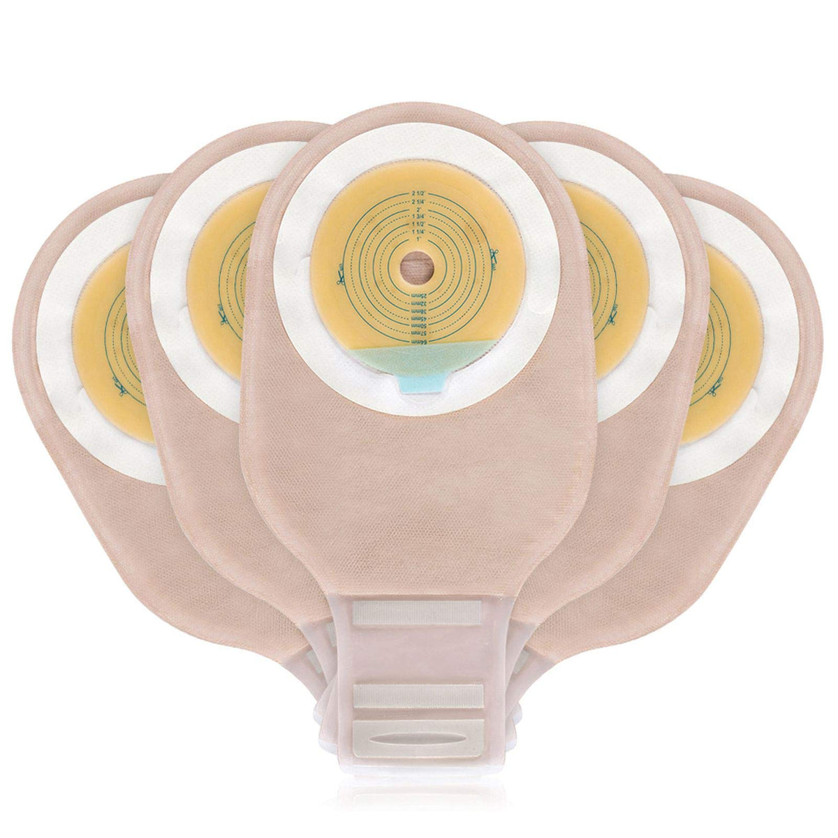 OUCHAN Carbou ostomy bag packaging highlights easy-to-use one-piece design.