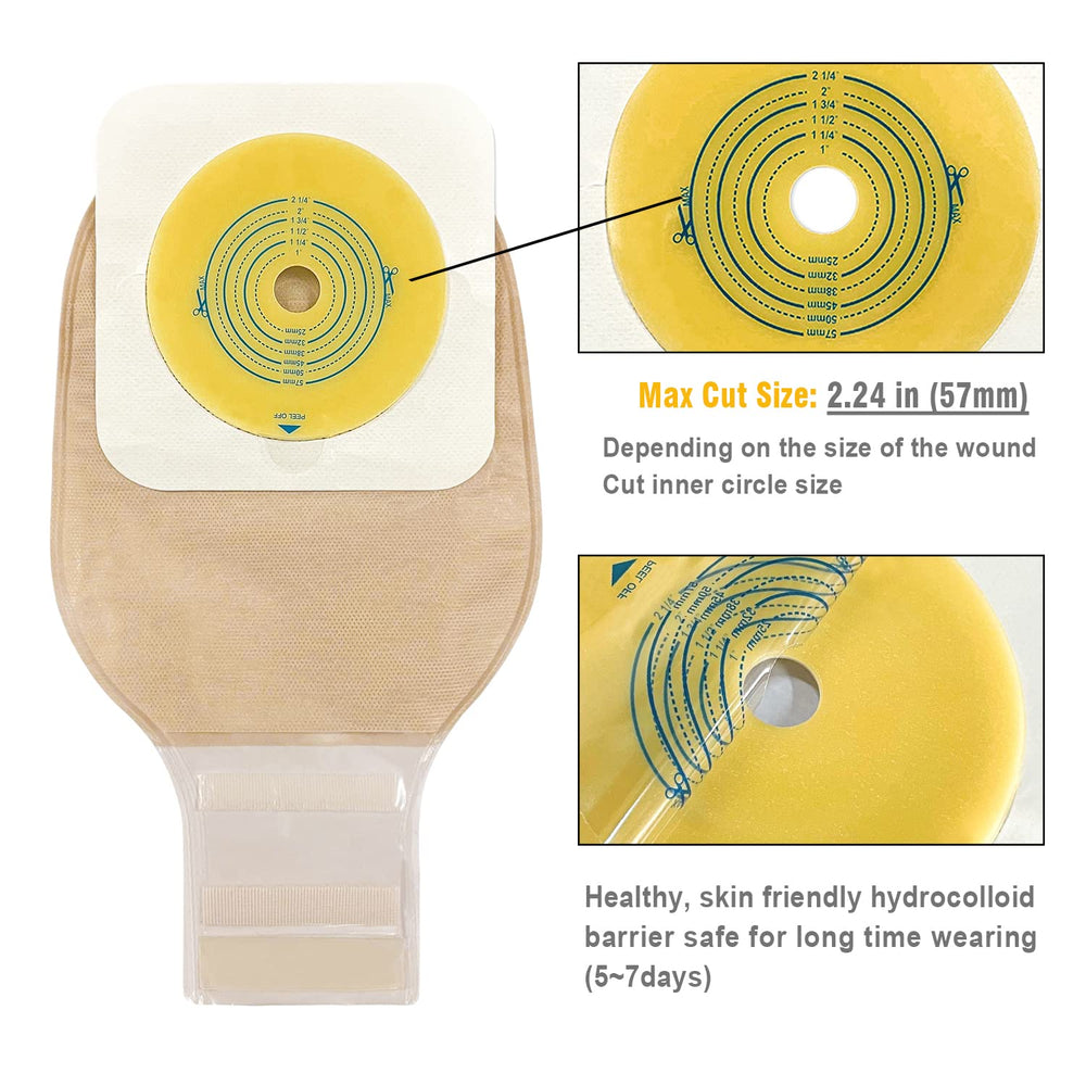 OUCHAN Carbou drainable bags with 57mm cut-to-fit sizing