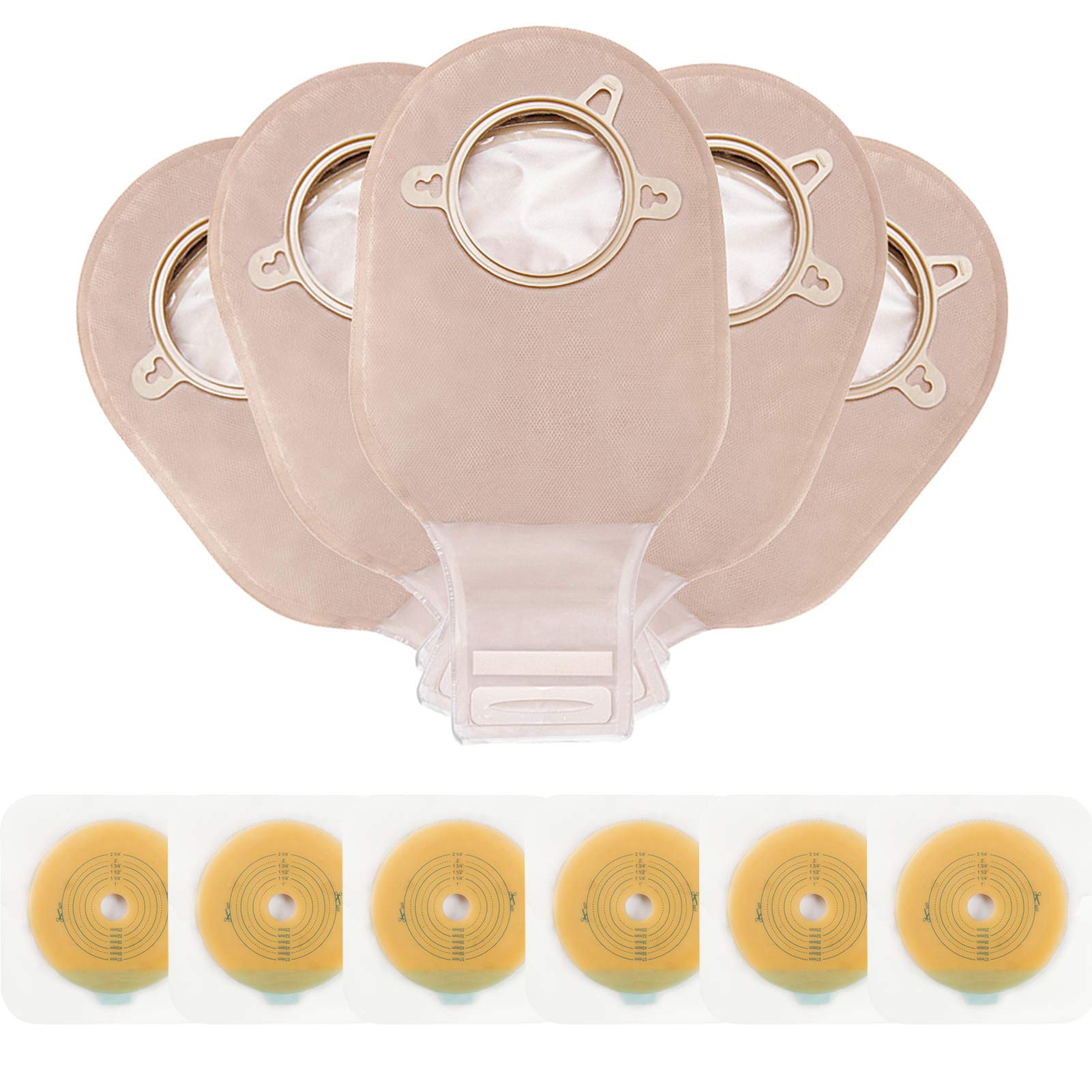OUCHAN Carbou ostomy pouch with closure for secure, drainable wear