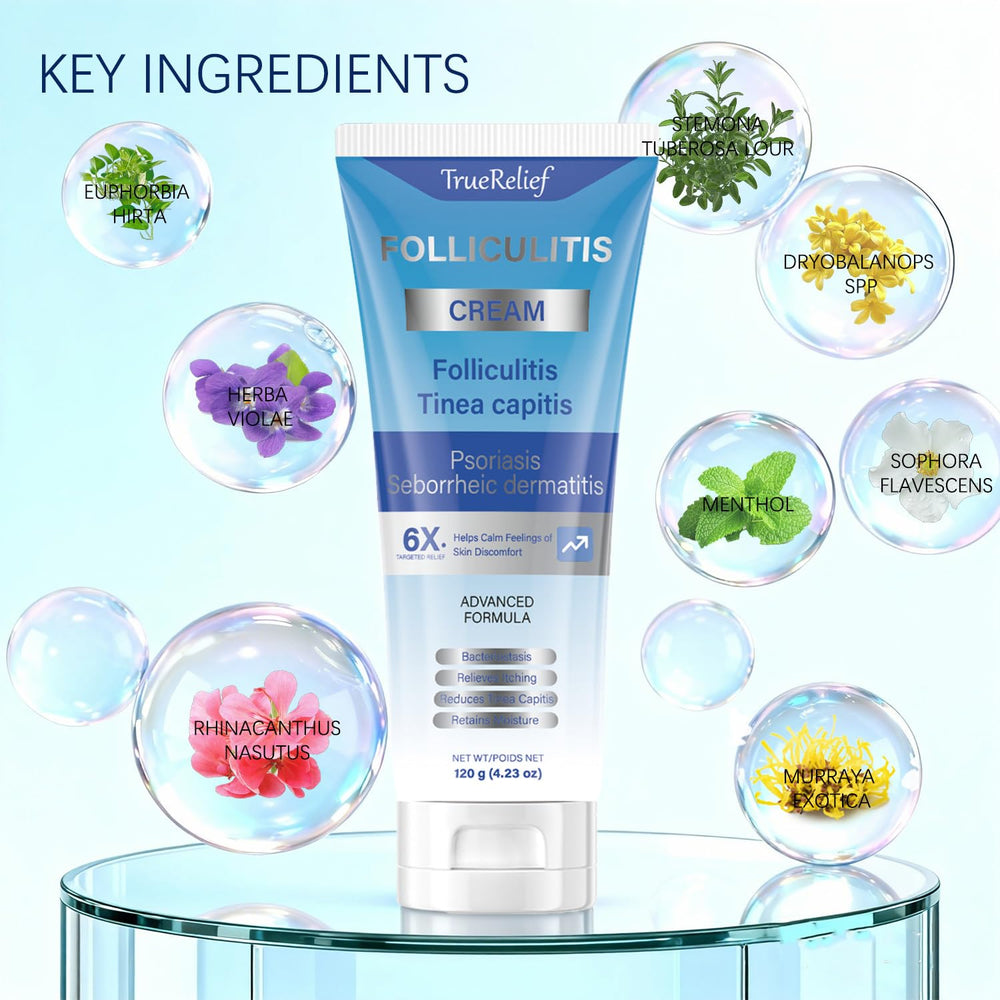 OUHENGTEK Folliculitis Cream applied on skin for daily care