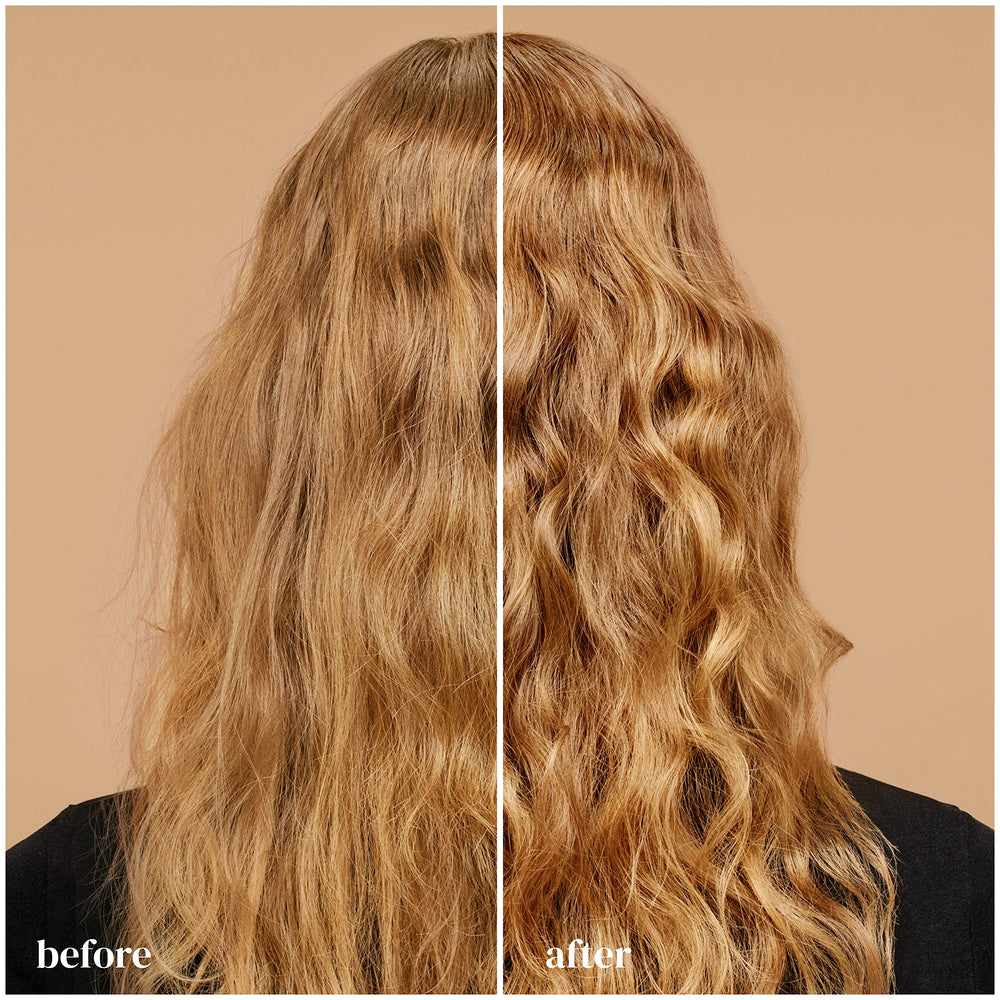Ouidad Advanced Climate Control anti-frizz nano technology graphic highlights humidity resistance.