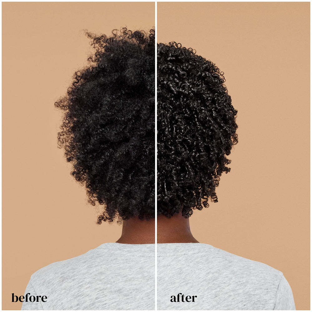 Ouidad crunch-free lightweight hold demonstrated on curling hair