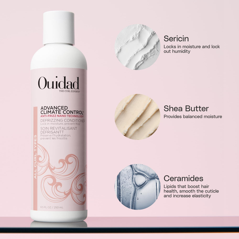 Ouidad canvas bag stores the kit for travel-ready use.