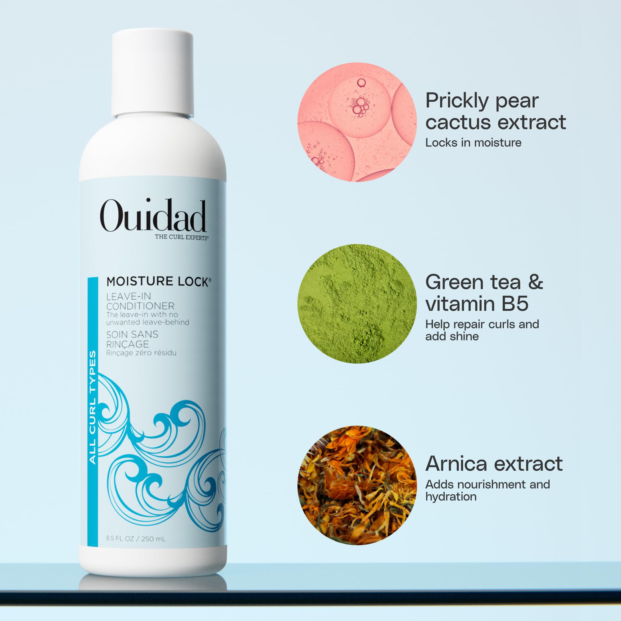 Applying Ouidad Leave-In Conditioner to curls for detangling and priming