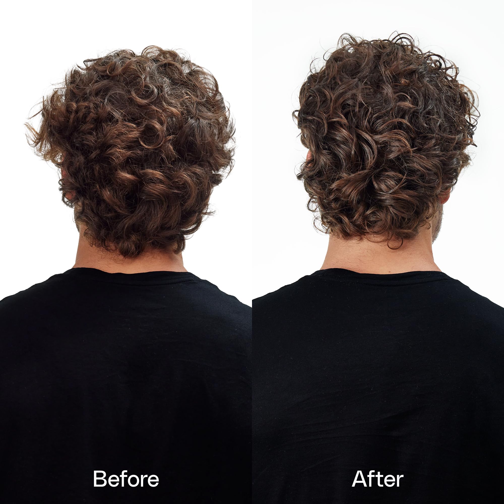 Ouidad VitalCurl+ Define & Shine applied to damp curls for smooth hold