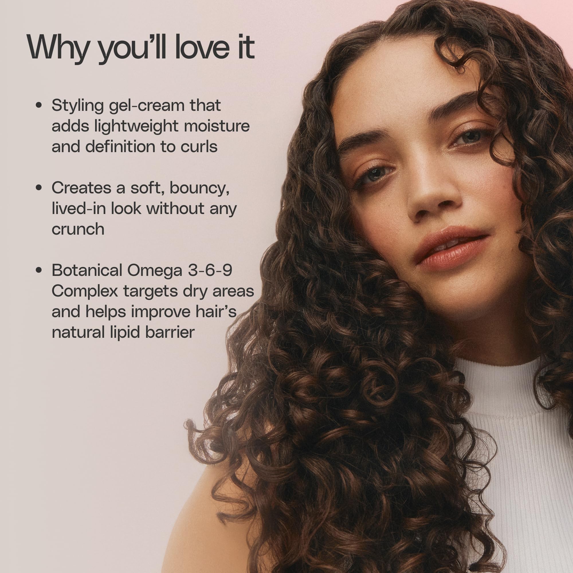 Ouidad VitalCurl+ Define & Shine omega complex highlights nourishing styling benefits