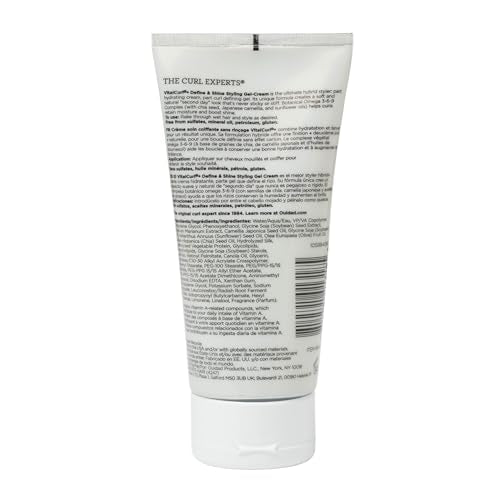 Ouidad VitalCurl+ Define & Shine gel-cream texture close-up showing lightweight moisture