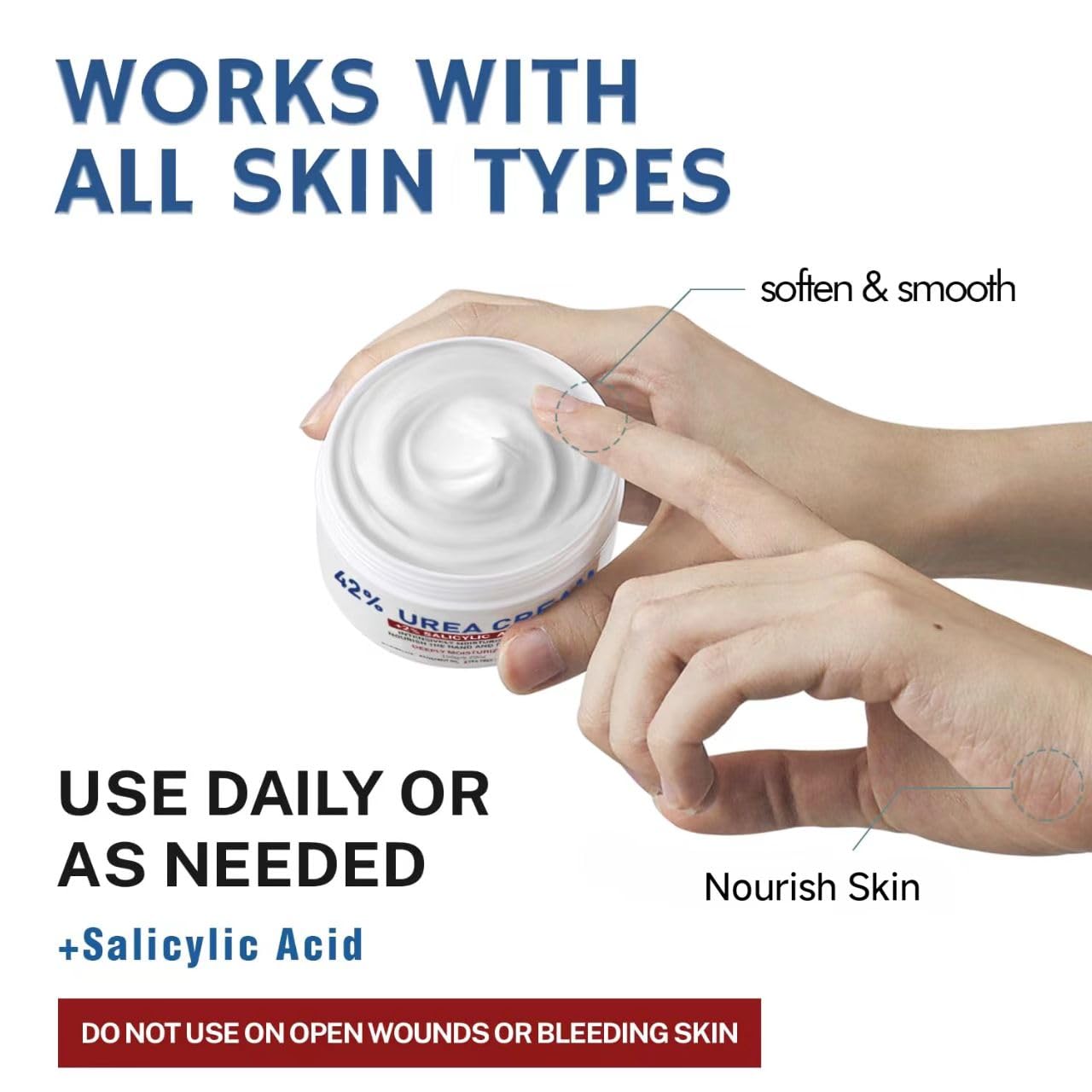 Non-greasy, fast-absorbing OUKEYA cream for daily hydration.