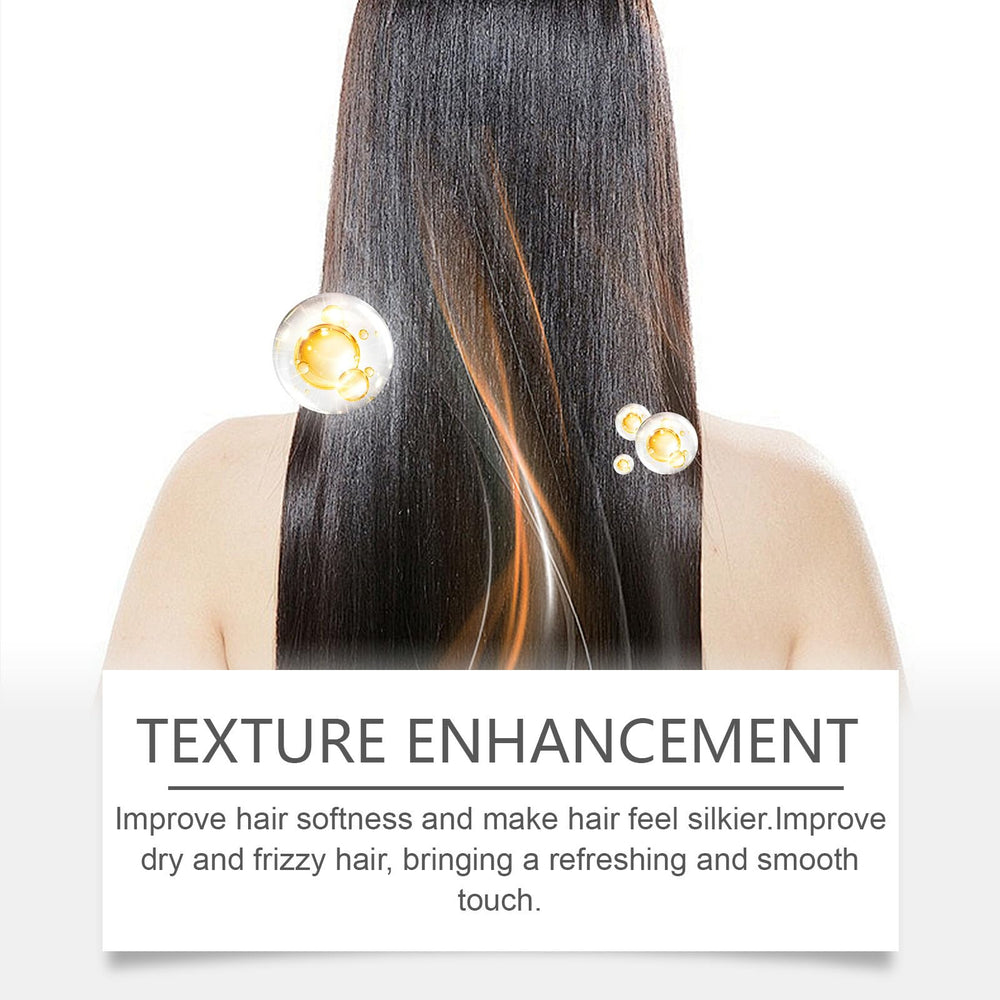 OUKPANE Super Milk Primer finish shows soft, shiny hair with light conditioning.