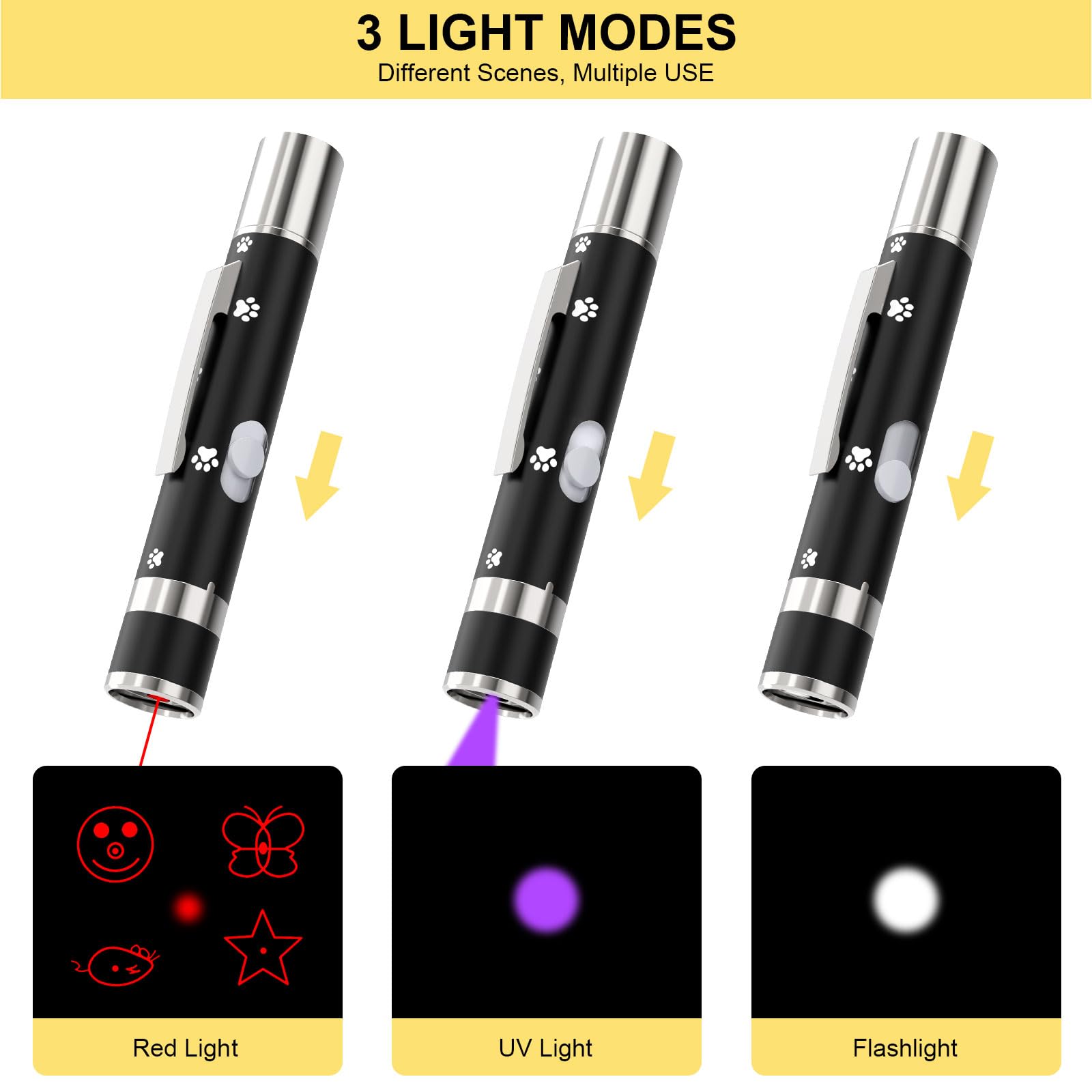 OUMSIS UMSIS cat toy one-touch switch with dark-mode glow