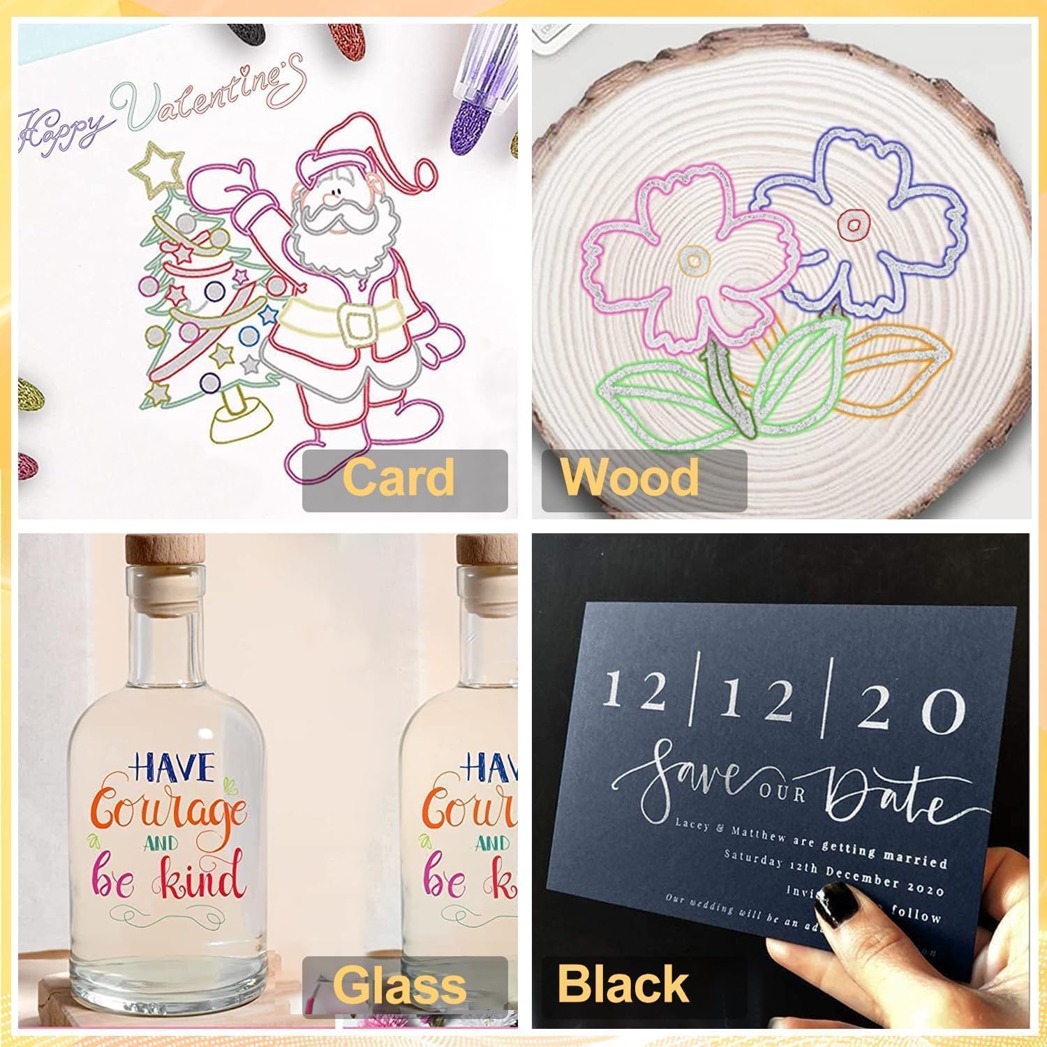 OUNIY Multi-surface markers work on metal, wood, glass, and plastic