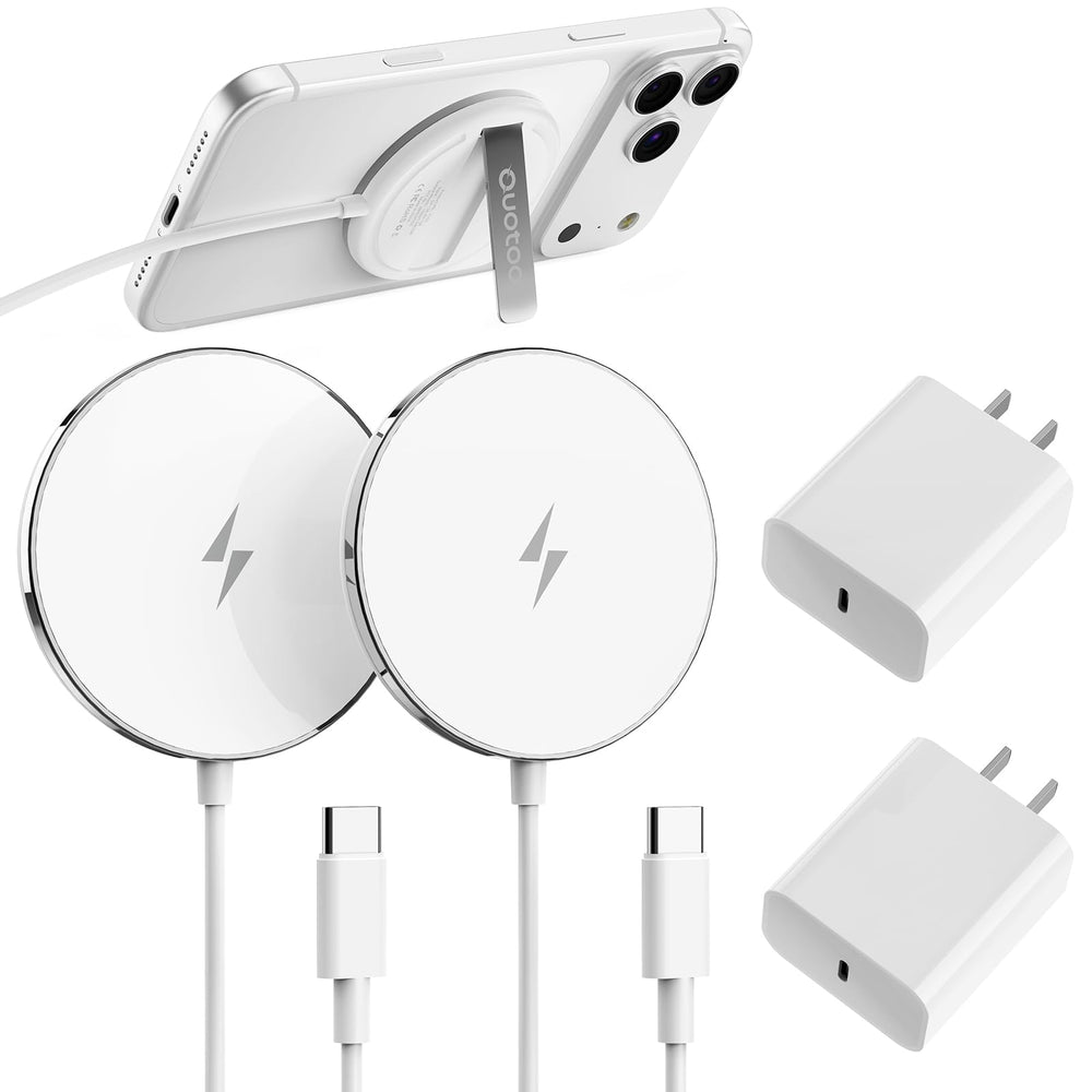 Ouotoo 15W MagSafe charger pad with strong magnet for precise iPhone charging