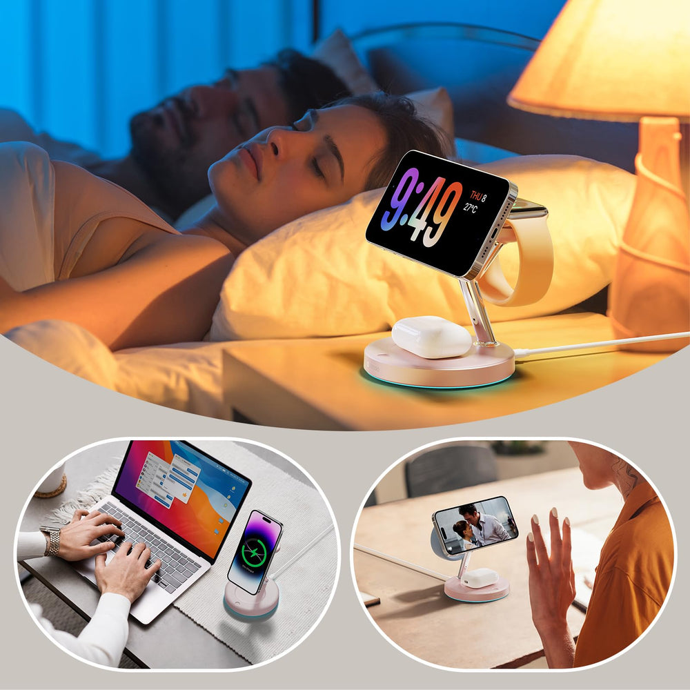Ouotoo AirPods charging dock compatible with MagSafe devices