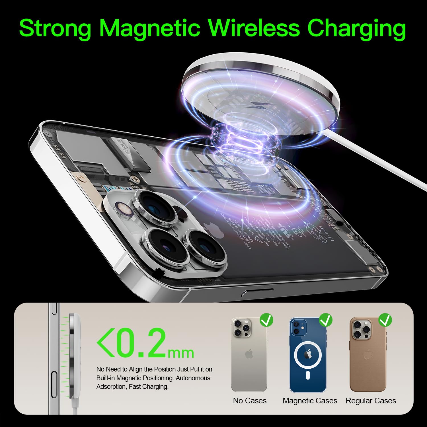 Ouotoo compatible with iPhone 12–17 series and MagSafe cases