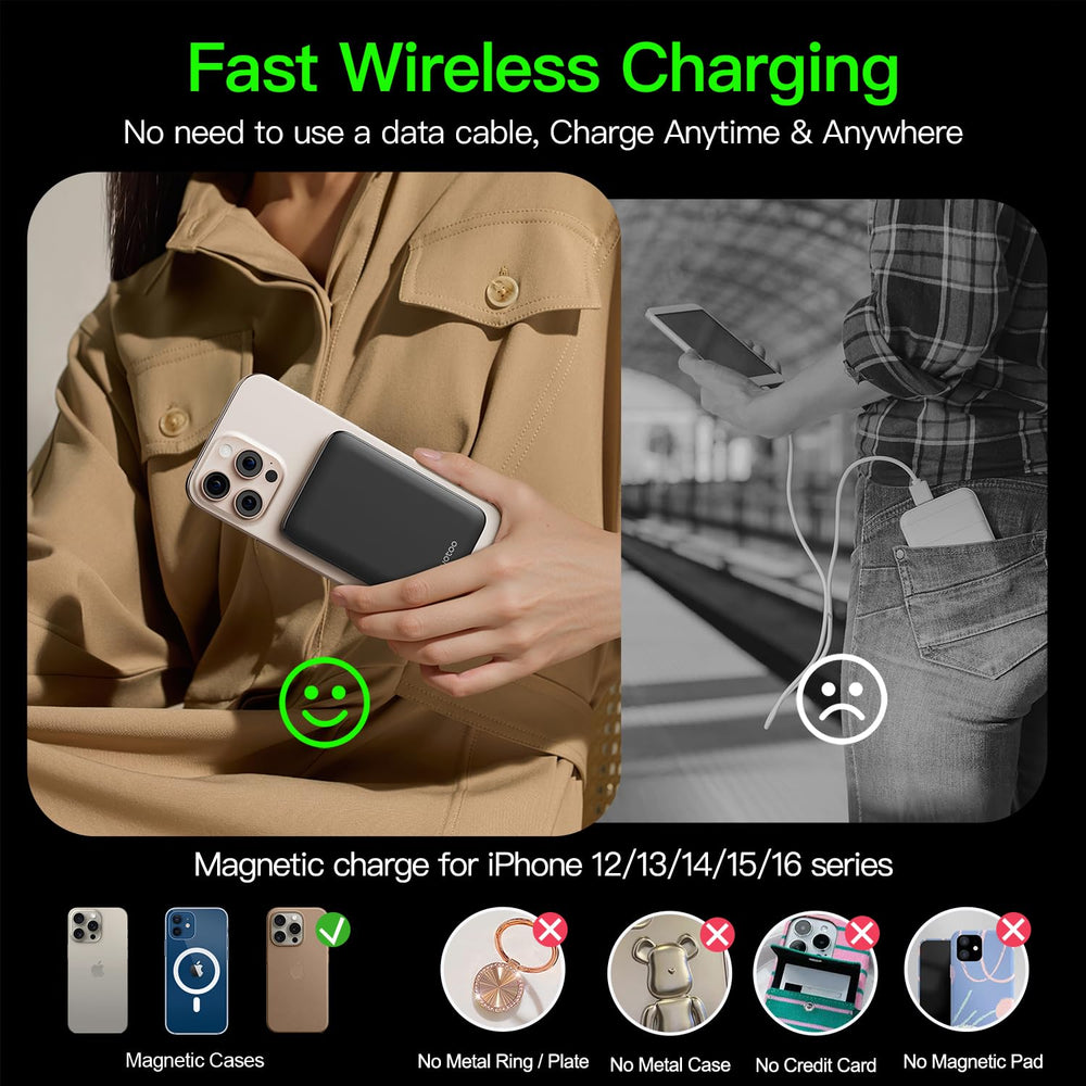 Ouotoo USB-C output powering a second device alongside iPhone