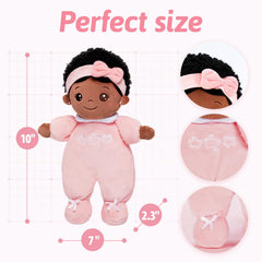 OUOZZZ Black doll soft body with cute outfit for tiny hands