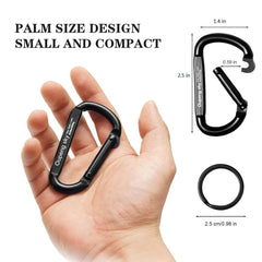 Oupeng Sky spring-loaded gate carabiner ready for quick linking on outdoor gear.