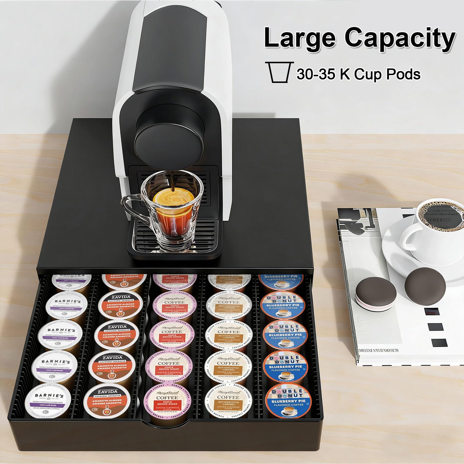 OUTIOE non-slip pads keep the organizer steady.