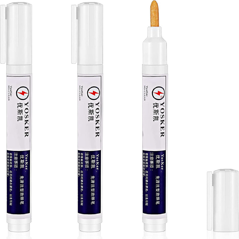 Outus 3-piece no-clean soldering pen pack front view, ideal for quick repairs.